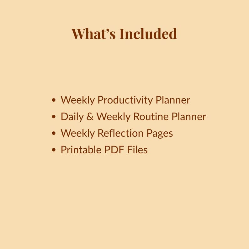 Weekly Productivity Bundle Printable | Weekly Planner, Daily Routine ...