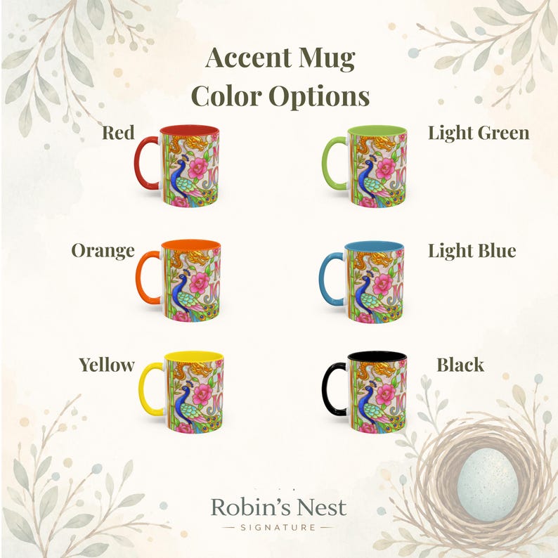 Mahjong Mug, Stained Glass Bird Bam Coffee Cup, American Mah Jongg Gift for Women afbeelding 4