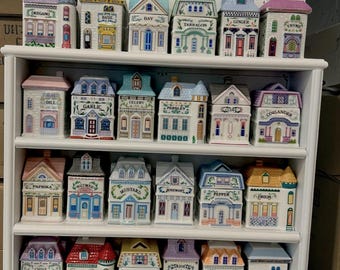 Lenox Spice Village 24 Spice Jars Rack Set 2025 Porcelain