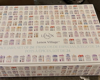 Lenox Spice Village 2025 Complete Set Porcelain Spice Jars Rack