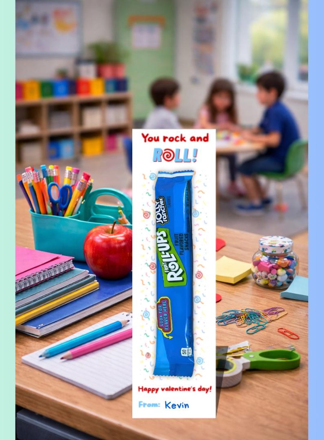 Fruit Roll Ups Valentine Cards, Kids School Printable (PDF Download ...