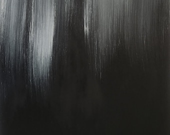 Pintura de paisaje oscuro y melancólico