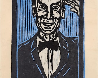 Bill Nye, el científico. Impresión original, impresa a mano.