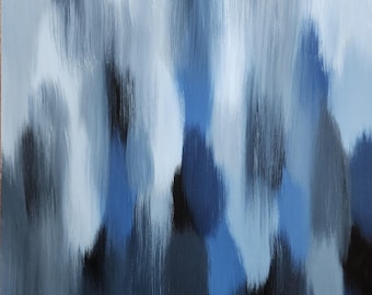 Fusión de un paisaje en azul por el artista Geoffrey G. Harrison, residente en Seattle.