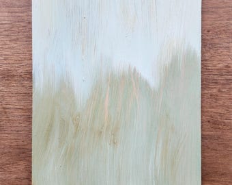 Paisaje de menta, óleo sobre tabla, del artista Geoffrey G. Harrison, residente en Seattle.