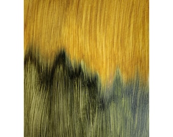 Pequeño paisaje abstracto sobre papel de 8 capas del artista Geoffrey G. Harrison, residente en Seattle.