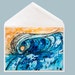1 X Greeting Card Barrel Wave Surf Ocean Sea Surfer - Blank Birthday Celebration Anniversary #16969