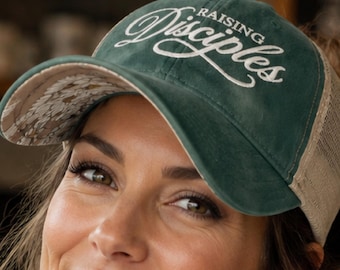 Christian Raising Disciples Embroidery Hat, Bible Study Mom Cap, Faith Church Gift for Women
