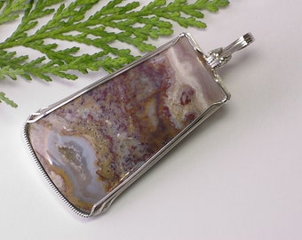 Cathedral Agate,Wire Wrap Jewelry, Artisan Jewelry, Silver Jewelry, Handmade Jewelry, Agate Jewelry