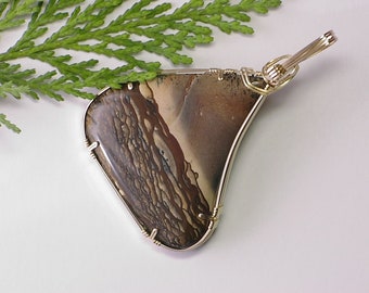 Jasper Pendant, Wire Wrapped Pendant, Wire Wrap Jewelry, 14k Gold Fill Jewelry, Biggs Canyon Jasper,