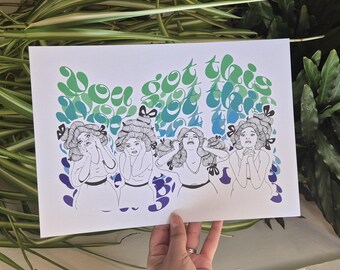 You Got This - Signed Limited Edition Art Print | Freaking Out Series | A4 Illustration