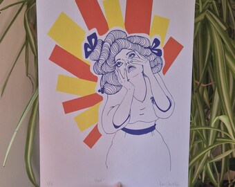Mood - Signed Limited Edition Art Print | Freaking Out Series | A4 Illustration