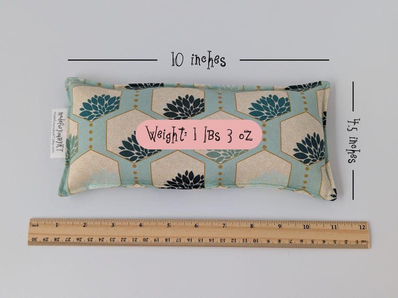 Headache & Eye Rice Bag - 4.5 x 10 inches, hot or cold therapy pack image 3