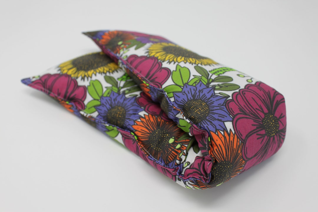 Neck & Shoulder Rice Bag 4.5 X 21 Inches, Hot or Cold Therapy Pack, Multicolor Floral Pattern