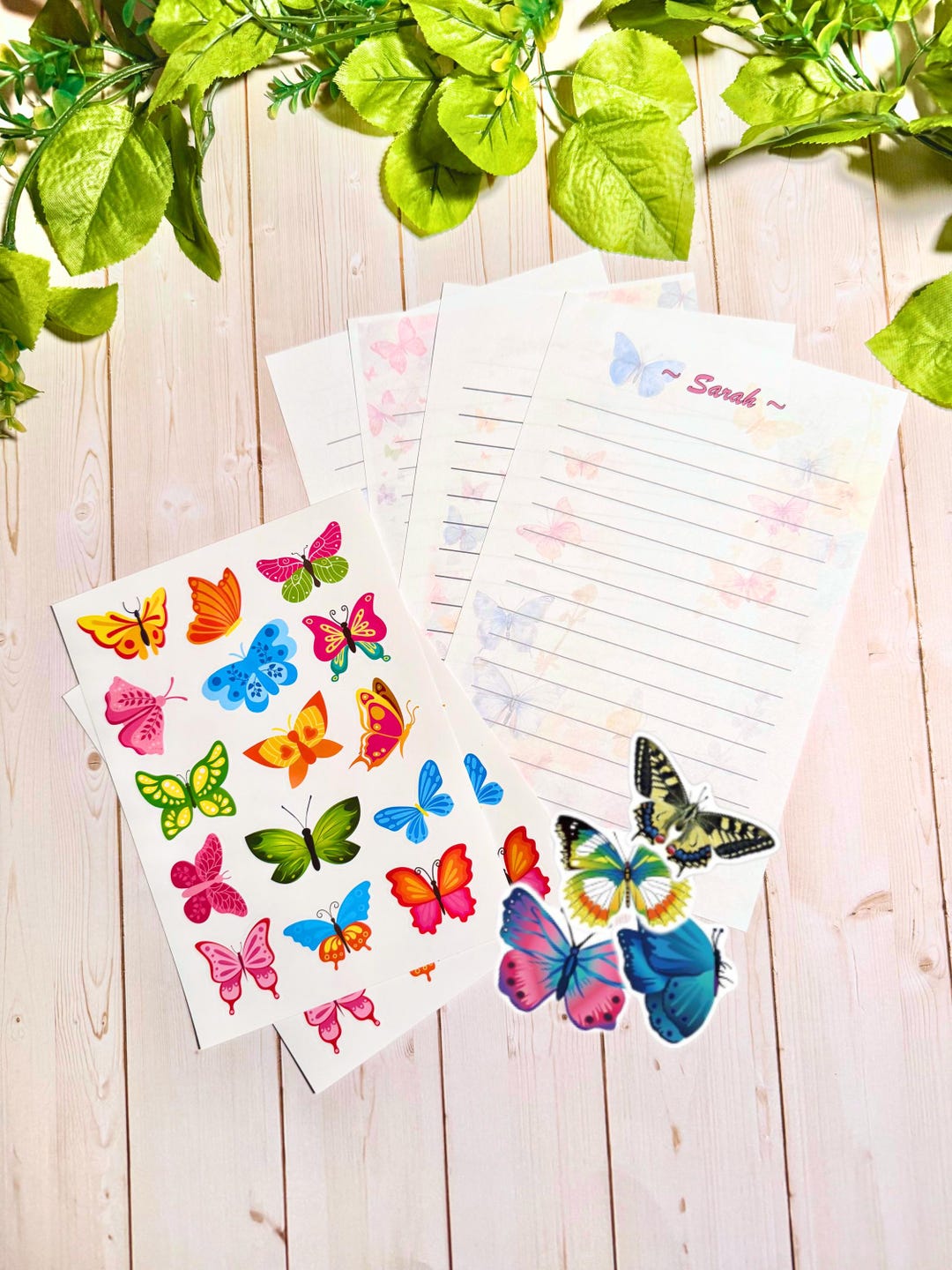 Personalized Butterfly Kids Stationery Set – Letter Writing Kit With ...