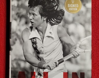 Libro firmado por Billie Jean King, All In, tenis