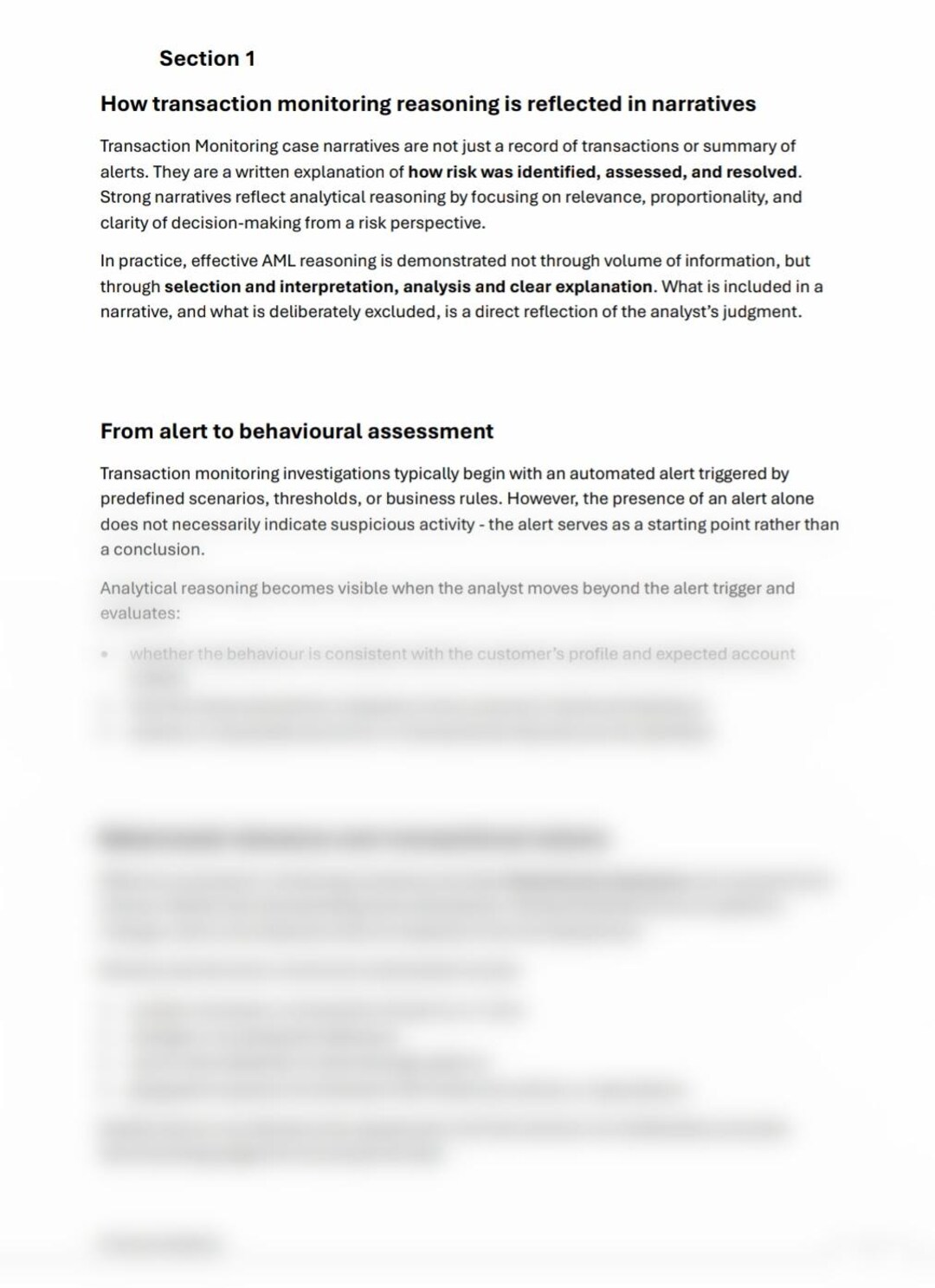 Case Narrative Example AML Case Narratives - Transaction Monitoring Investigation Examples ...