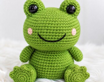 Patrón de amigurumi de rana a crochet / Tutorial fácil para hacer un peluche (Descarga en PDF)