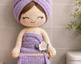 Spa Doll Toilet Paper Holder Crochet Pattern (PDF Download)