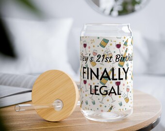 Vaso con pajita para celebrar el 21.º cumpleaños, de 16 oz