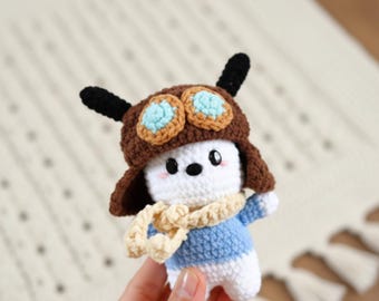 Patron au crochet pour chiot aviateur, PDF pour chien pilote Amigurumi (téléchargement numérique)