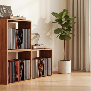 wood bookcase display shelf minimal modern design