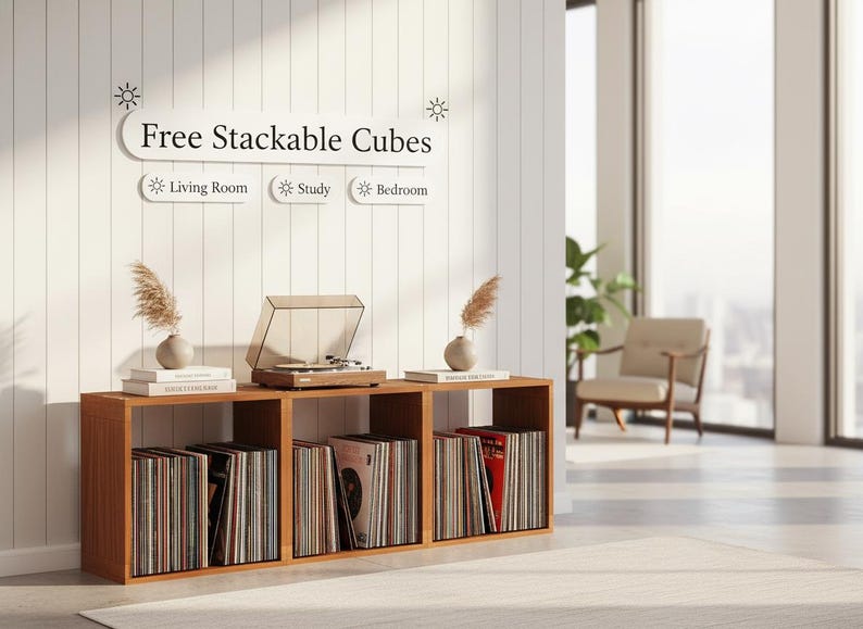 freestanding storage cubes heavy duty wood design