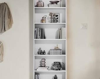 Tall 6-Tier Bookshelf, Modern Open Display, Minimalist Storage