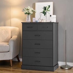 Tall Black Dresser