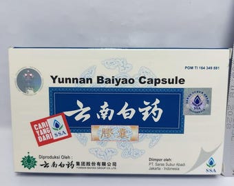 Capsule Yunnan Baiyao, 1 scatola (16 capsule) Nuova confezione senza capsule rosse Pillola di emergenza