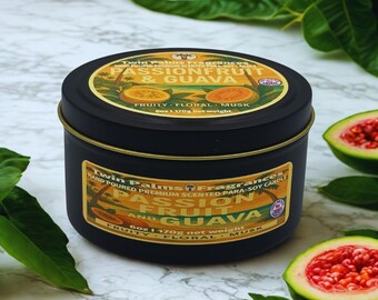 Passion Fruit Guava Candle – Tropical Island Fragrance, Fruity Floral Musk