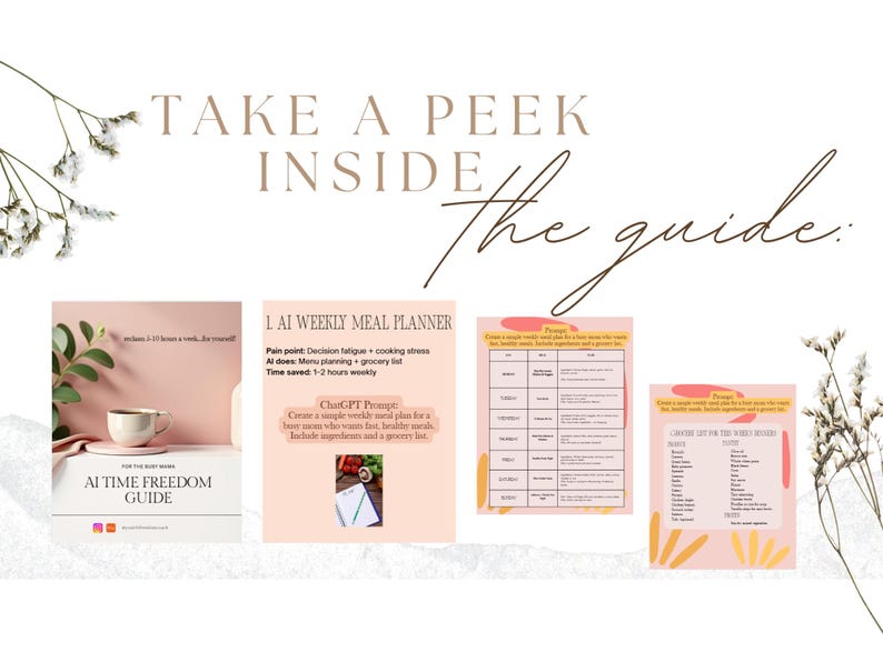 AI Time Freedom Guide for Busy Moms | Simple Routines to Reduce Overwhelm, Save Time & Create Balance image 5