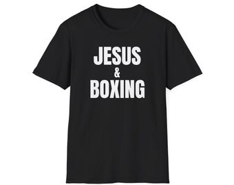 Jezus & Boksen T-shirt | Religieus Boksen Geloof T-shirt