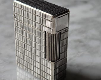 S.T. Dupont Ligne 1 Petit Modèle – Prince de Galles – Placcato argento – Rif. 13140