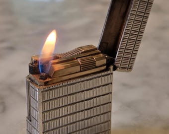 Accendino in argento St. Dupont Ligne 1 PM Prince de Galles Ref. 13242 – Lusso francese vintage