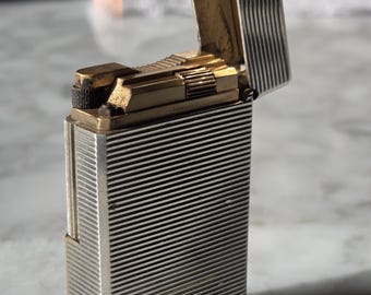 S.T. Dupont Ligne 1 GM Silver Lignes Horizontales 14109 – Con scatola – Accendino di lusso vintage