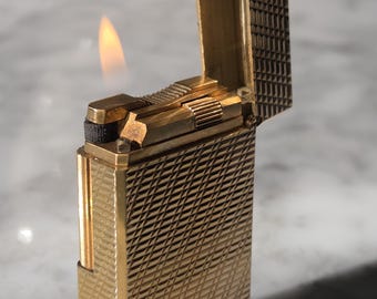 S.T. Dupont Ligne 1 GM Gold Lignes et Baguettes 14213 – Scatola e documenti – Accendino di lusso vintage