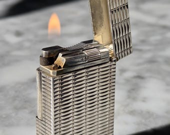 S.T. Dupont Ligne 1 Grand Modèle Silver Vagues orizzontali 14149 – Eleganza francese senza tempo