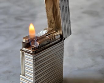 S.T. Dupont Ligne 1 PM Anneaux – Placcato in argento – Ref. 13125 - Scatola e documenti