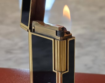 S.T. Dupont Ligne 1 Grand Modèle – Bauhaus Lacca nera e oro – Ref. 14544 – Scatola e documenti