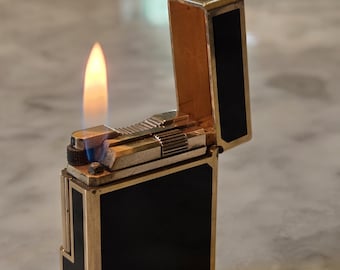 S.T. Dupont Ligne 1 Petit Modèle – Lacca cinese nera e oro – Ref. 13574 – Scatola e documenti