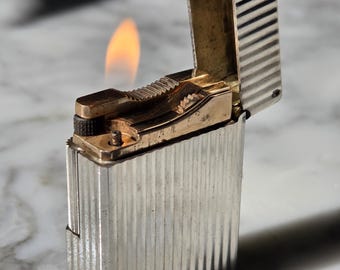 S.T. Dupont Ligne 1 BS PM Argento Guilloché Linee Verticali 30 Micron Ref.1104 – Eleganza Senza Tempo