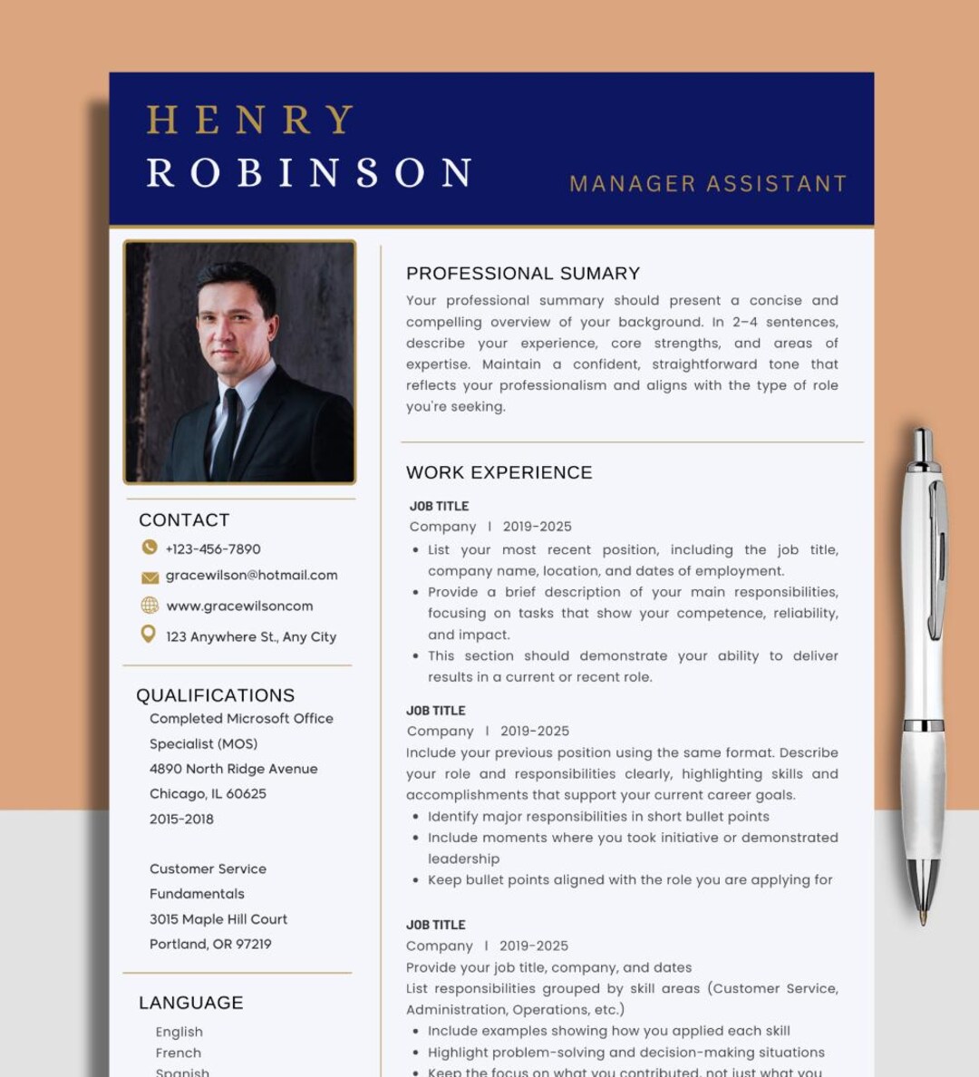 Software Developer Resume Template | Modern ATS Friendly Programmer CV ...