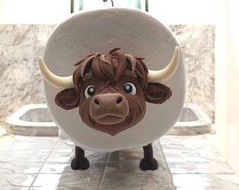 Highland Cow Toilet Paper Holder