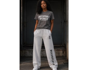 Pantalones deportivos de pierna ancha JHS Relentless / Pantalones de descanso estilo streetwear para mujer / Pantalones deportivos holgados de corte relajado / Pantalones deportivos minimalistas