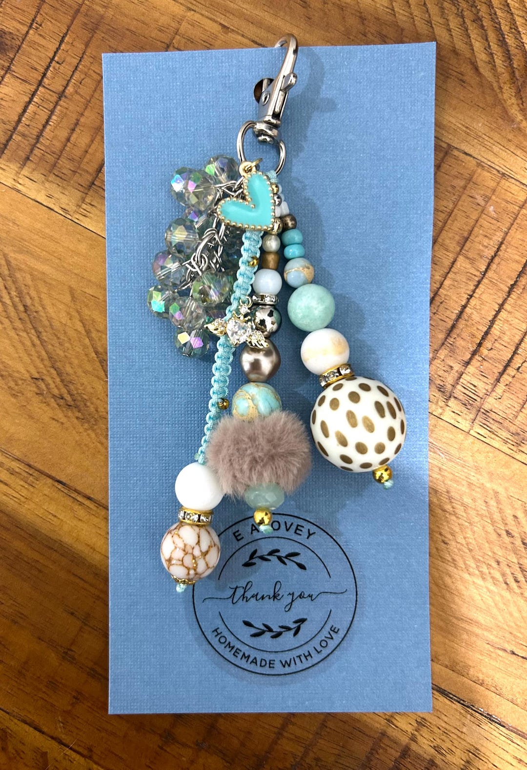 Light Blue Jewelry Keychain - Etsy