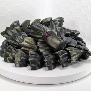 Articulated Basilisk Flexi – Large 3D Printed Fantasy Creature, Moving Dragon Toy