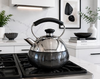 Copco Pfeifen Teekessel, Mid Century Modern Edelstahl Topf