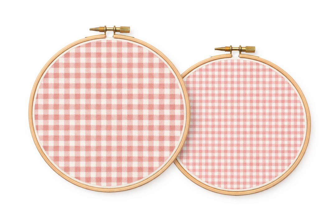 Gingham Embroidery Pattern Set - Etsy