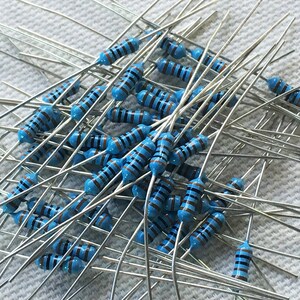 50 Tiny Blue Electronic Millefiori with Wires